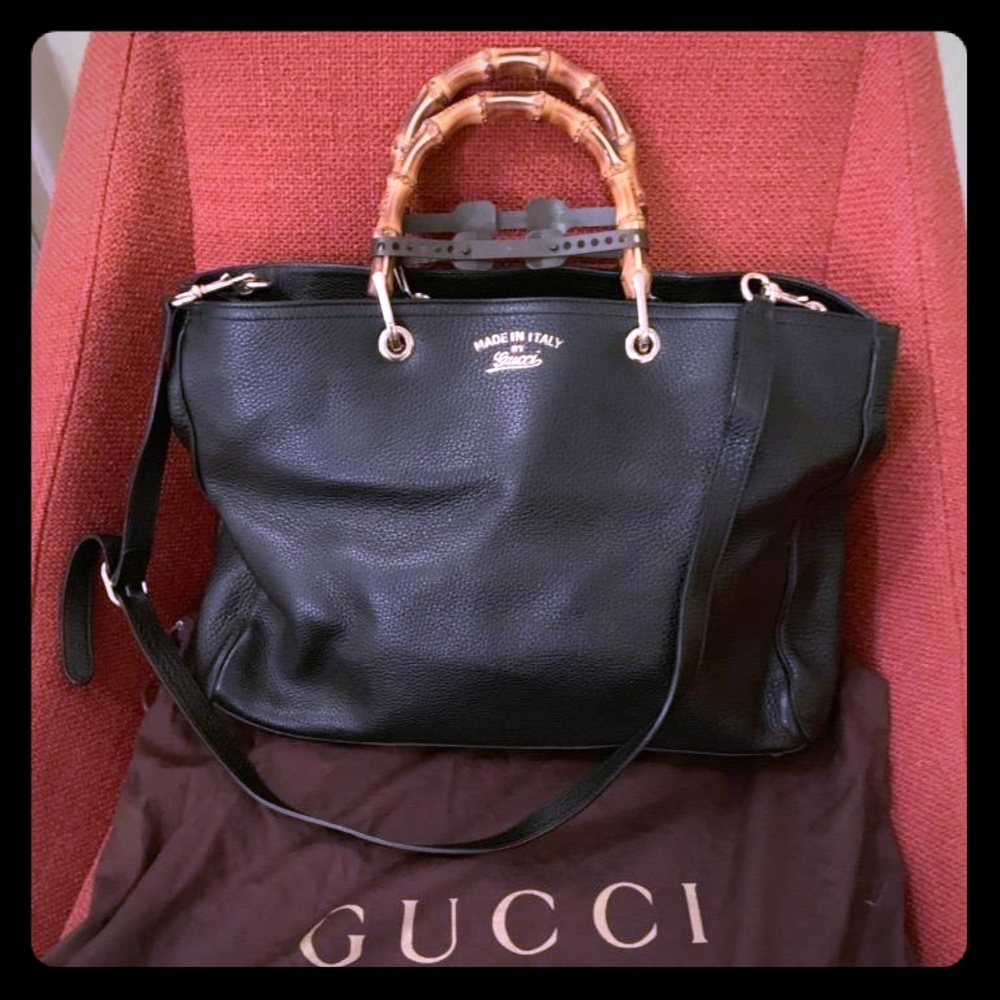 Beautiful Gucci Textured-Leather Shopper Tote